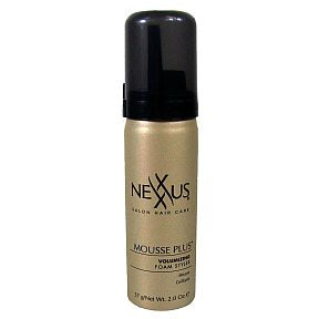 Nexxus Mousse Plus BC3-0575001-8200 - 2 oz hair styling mousse in travel size aerosol can.