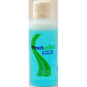 Freshscent Alcohol-Free Mouthwash C01-0214301-8300 - 2 fl oz travel size plastic bottle. Alcohol free mouthwash.