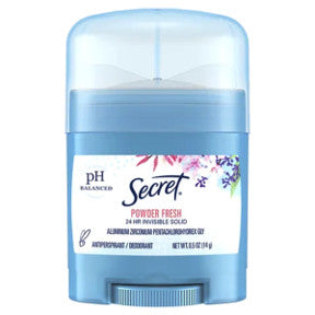 Secret® Invisible Solid Powder Fresh Antiperspirant Deodorant C02-0221804-8100-0.5 oz. plastic dispenser. Invisible Solid. Powder Fresh.