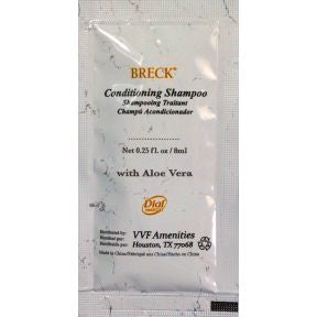 Breck White Marble Conditioning Shampoo Packet with Aloe Vera C03-0114403-1100 - 0.25 oz conditioning shampoo in travel size packet.