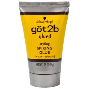 got2b styling Spiking Glue C03-0532001-8100 -1.25 styling spiking glue in travel size plastic tube. Water resistant.