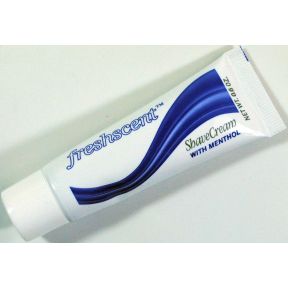 Freshscent Shave Cream - with menthol C04-0123401-6100 - 0.6 oz travel size shave cream with menthol in plastic tube.