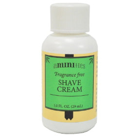AMINIties Fragrance Free Shave Cream C04-0132501-8100-1.0 fl oz bottle.