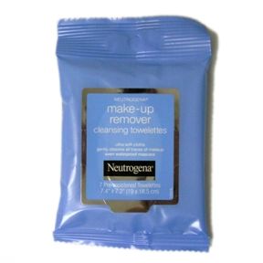 Neutrogena Make-up Remover Cleansing Towelettes C05-0322001-8200 - 7 pre-moistened make-up remover towelettes in travel size package.