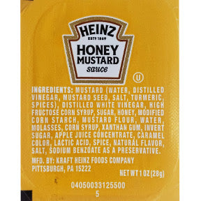 Heinz® Honey Mustard Sauce Dip Cup 1 oz. F01-0200102-2301