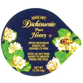 Dickinson's® Pure Honey Cup - F01-0538500-2100 - 0.5 oz. pure honey cup.