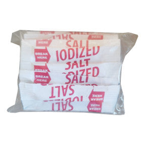 Iodized Salt (10 pack) F01-0901702-0000 - Lot of 10 mini-packets of salt. Each packet is individual size.