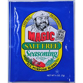 Chef Paul Prudhommes Magic All Purpose Seasoning - Salt Free F01-0941203-1100 - .25 oz packet.. No MSG, No Additives or preservatives.