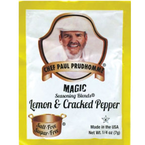 Chef Paul Prudhommes Magic Seasoning Blends - Lemon & Cracked Pepper F01-0941217-1100 - .25 oz packet.