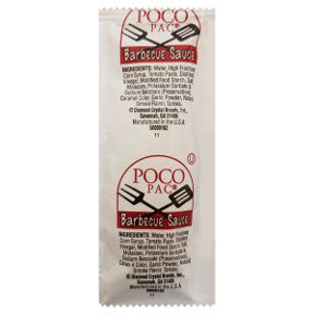 Poco Pac® Barbecue Sauce Pouch F03-3188901-1200-single serving pouch of barbecue sauce.