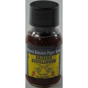 Arizona Gunslinger Chipotle Habanero Pepper Sauce F03-3772807-3100 - 3/4 oz plastic bottle.