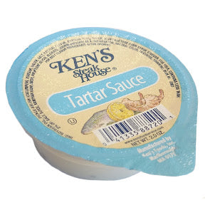 Kens® Tartar Sauce Cup F03-4402200-2200-2 oz. tartar sauce in sealed up.