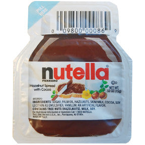 Nutella Hazelnut Spread .52 oz F06-0342901-3000 - 0.52 oz individual size cup.