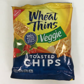 Nabisco Wheat Thins Toasted Veggie Chips F09-0109605-8300 1.75 oz package.
