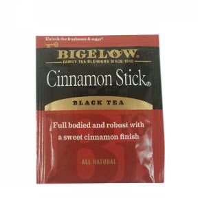Bigelow Cinnamon Stick Tea F20-1623805-0000 - Single tea bag in sealed packet.