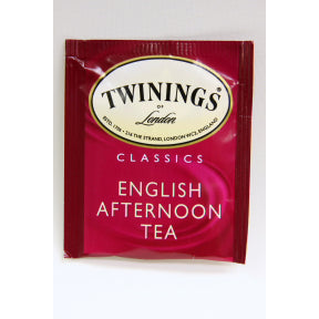Twinings of London English Afternoon Tea F20-1626910-0000 - Single tea bag in sealed packet. Blend of choice black teas.