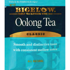 Bigelow® Oolong Tea F20-1823804-0000 - Single tea bag in sealed packet. Gluten-Free. All Natural.