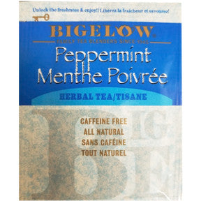 Bigelow® Peppermint Herbal Tea F20-1823827-0000-Single Tea Bag in sealed packet.
