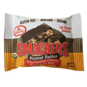 Betty Lou's® Smackers Peanut Butter - 1.4 oz package. Milk Chocolate Covered Peanut Butter Patty.