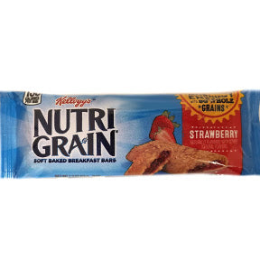Kellogg's® NutriGrain® Soft Baked Breakfast Bars - Strawberry F30-4109102-8100-1.3 oz in individually sealed package.