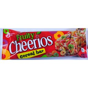 General Mills Fruity Cheerios Cereal Bar F30-4109207-8200 - 1.42 oz cereal bar in individually sealed package.
