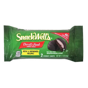 SnackWells® Devil's Food Cookie Cakes 2 pack F32-3935501-8200 - 2 Cookie cakes in 1.1 oz. travel size sealed package.