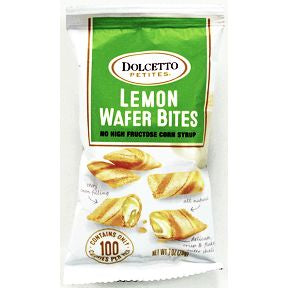 Dolcetto Petites® Lemon Wafer Bites F32-4069205-8200-0.7 oz. snack bag.