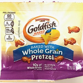Pepperidge Farm® Goldfish Baked Whole Grain Pretzel - F40-4530001-8100 - 0.75 oz. bag. 10 g. of whole grain per serving.