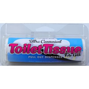 Cotton Buds Toilet Tissue To Go J01-0255502-8200 75 sheet 2-Ply roll in travel size plastic pull-out dispenser.