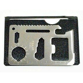 Multipurpose Pocket Survival Tool - 11-in-1 L30-1159901-8100-A single Multipurpose Pocket Survival Tool. Has Key Ring Hole.