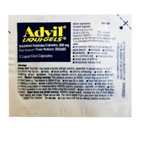 Advil Liqui-Gels P01-0110405-1000 - 2 liquid filled capsules in sealed packet