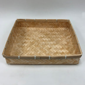 Basket, Bamboo, 12" x 14" x 3", S04-0337703-9000