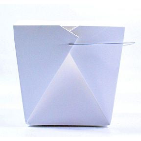 Box, Take Out Box, 4.5 x 3.5 x 5, 2 Qt, White S04-0389905-5290-a single White Take Out box.