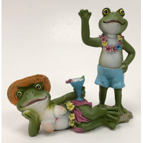 Polyresin Mini World Seaside - Beach Frogs (2 pc set), U03-0201232-0042