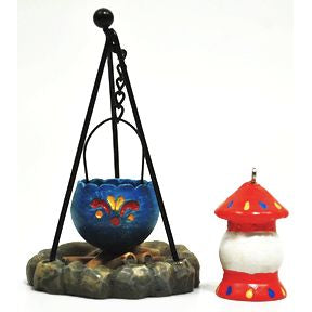 Polystone Mini Lakeside Firepit & Lantern U03-0511232-0092-2 pc set. Mini firepit and lantern. Garden décor.