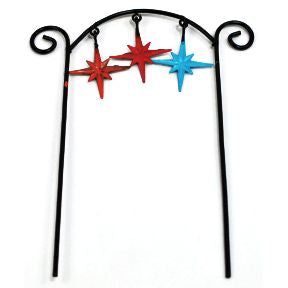 Iron Mini Fiesta Arch Stake U03-0604232-0090-a single iron arch. Fiesta style. Garden decor.