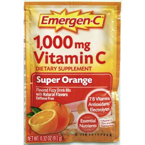 Emergen-C® Dietary Supplement - Super Orange V01-0270401-1100-0.32 oz travel size packet.
