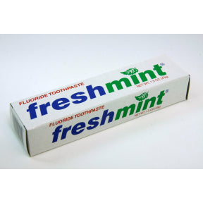 Freshmint Toothpaste (1.5 oz boxed) C01-0114301-8200 - 1.5 oz travel size toothpaste tube in box.