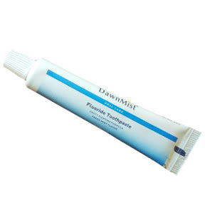 DawnMist Toothpaste .6 oz C01-0117502-8100 - 0.6 oz Anticavity fluoride toothpaste in travel size tube. Unboxed. Fresh minty taste.