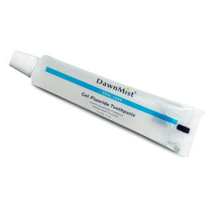 DawnMist Gel Flouride Toothpaste .6 oz C01-0117503-8100 - 0.6 oz plastic tube. Unboxed. Mint flavor.