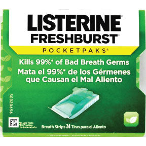Listerine Pocketpaks Freshburst C01-0323306-1100 - 24 breath strips in plastic dispenser