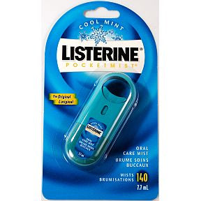 Listerine Pocketmist Cool Mint C01-0323310-8100 - 0.26 fl oz travel size non-aerosol mist dispenser. Freshens breath fast.