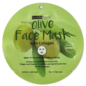 Beauty Treats® Olive Face Mask with Collagen, C02-0148112-1400