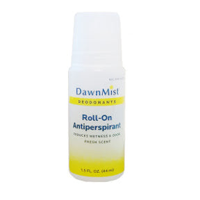 DawnMist Roll-on Antiperspirant Deodorant C02-0217502-8200 - 1.5 fl. oz. roll-on antiperspirant deodorant in travel size plastic applicator bottle. Clean fresh scent. Fights wetness & odor.