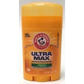 Arm & Hammer Ultra Max Antipersipant Deodorant C02-0219301-8200 - 1 oz travel size deodorant. Invisible solid.