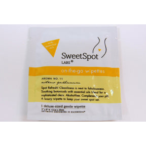 SweetSpot Labs on-the-go wipettes- citrus galbanum C02-0252103-1000 - 1 feminine cleansing wipette in travel size individually sealed packet. Alcohol-free. Biodegradable.