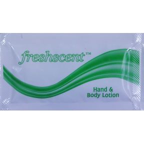 Freshscent Hand & Body Lotion .25oz packet C02-0314301-1100 - 0.25 oz travel size hand and body lotion in individually sealed packet.