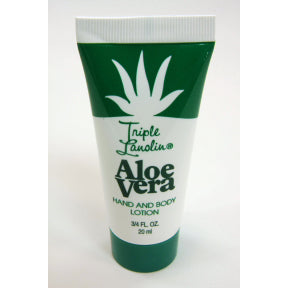 Triple Lanolin Aloe Vera Hand and Body Lotion C02-0321002-8200 - 0.75 fl oz travel size squeeze tube. Hand and body lotion.