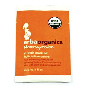 Erbaorganics Mommy-to-be stretch mark oil sachet C02-0378322-1000-0.14 fl. Oz. single use sachet of stretch mark oil.