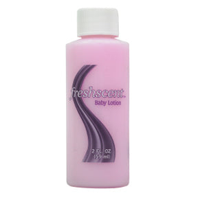 Freshscent Baby Lotion C02-0514902-3200 - 2 fl oz travel size baby lotion in plastic bottle.